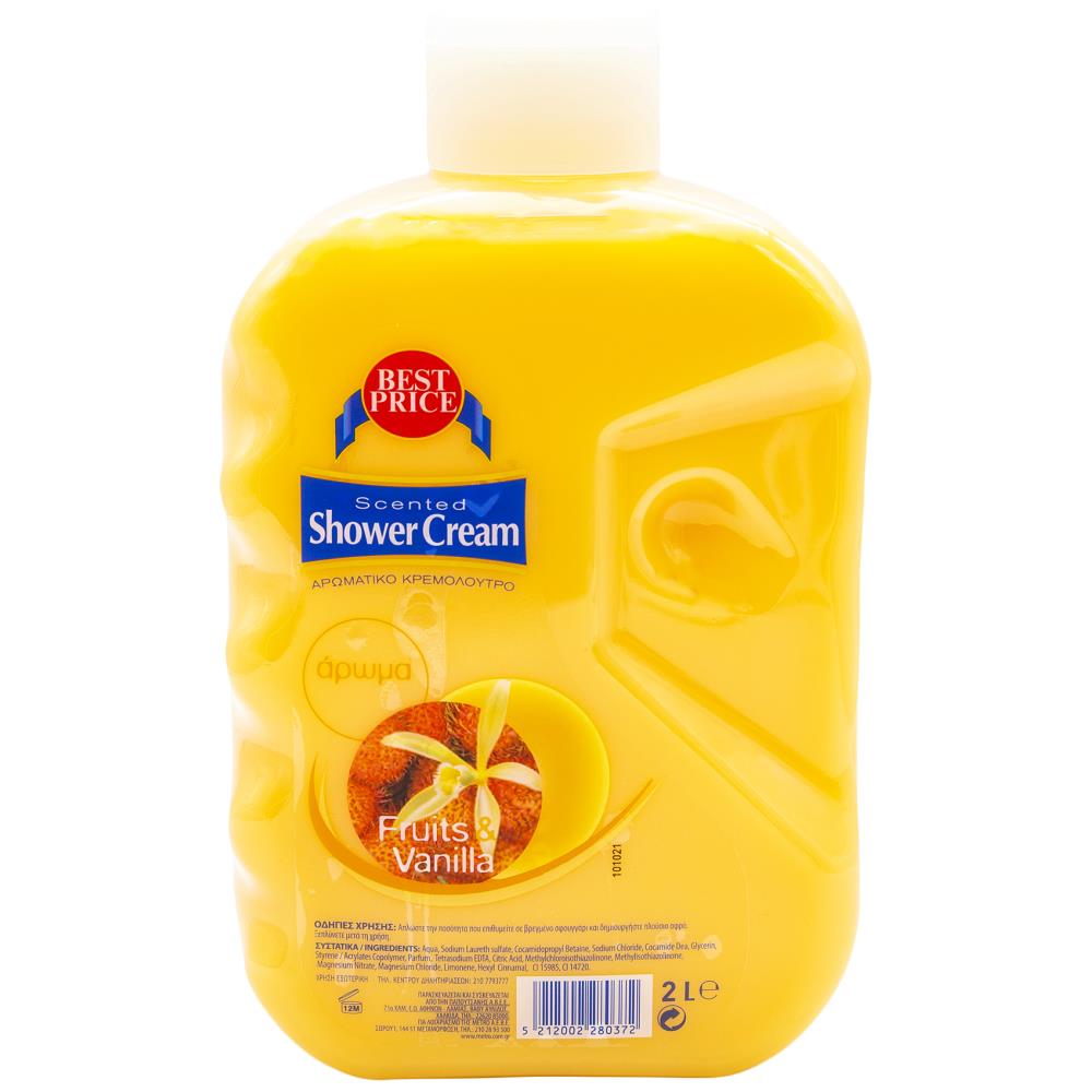 Best Price Fruits & Vanilla Αφρόλουτρο 2lt