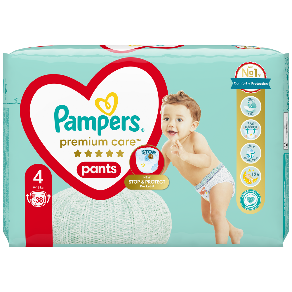 Pampers Πάνες Premium Care Pants Jumbo Pack (38τεμ) Νo4