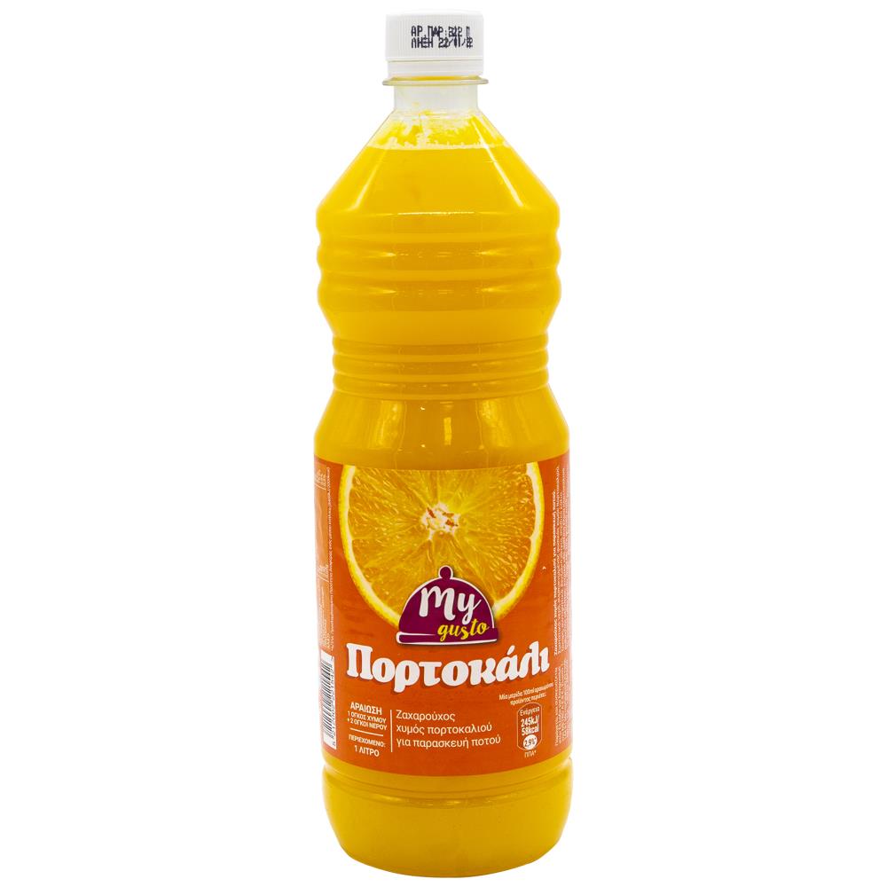 My Gusto Συμπυκνωμένος Χυμός Πορτοκάλι 1lt