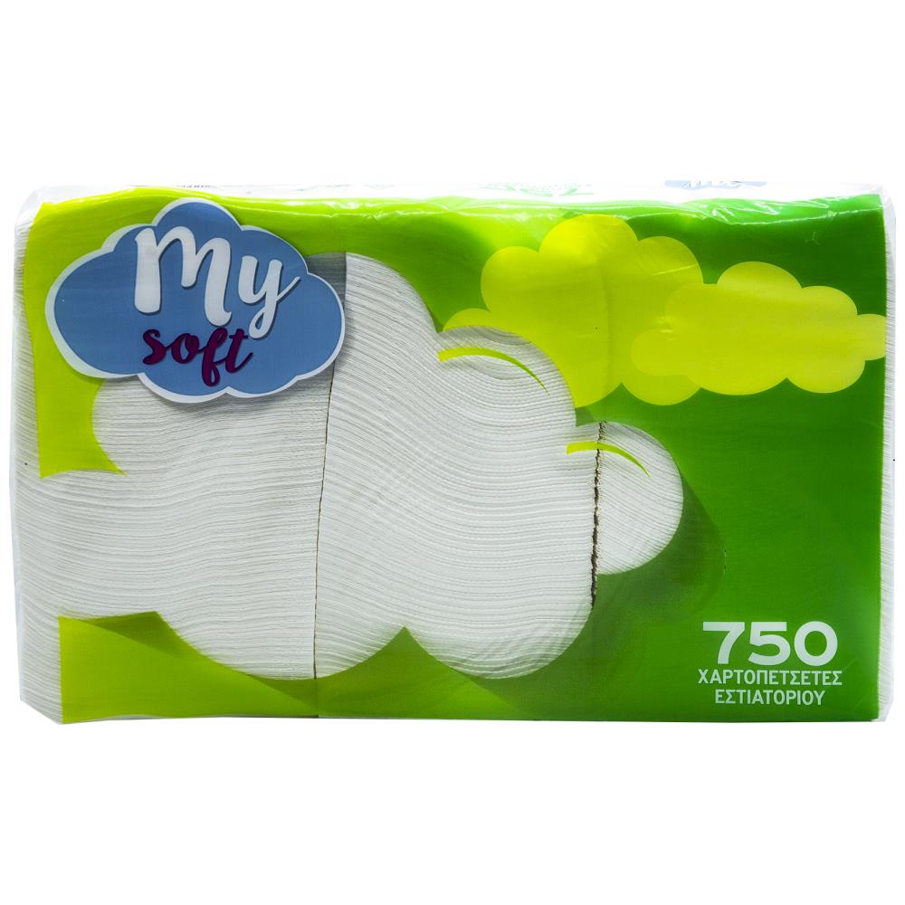 My Soft Χαρτοπετσέτες Εστιατορίου 750 Φύλλων 0,730kg