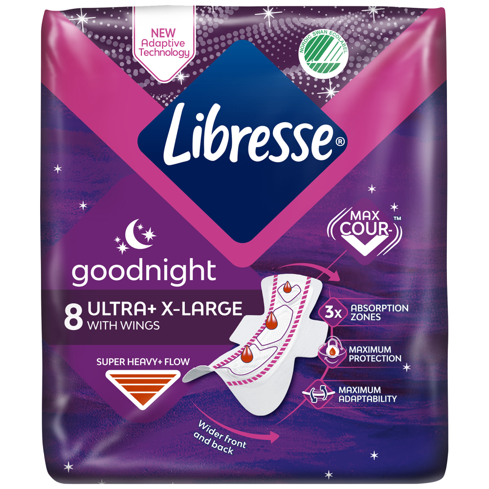 Libresse Σερβιέτες Ultra X-Large Goodnight 8τεμ.