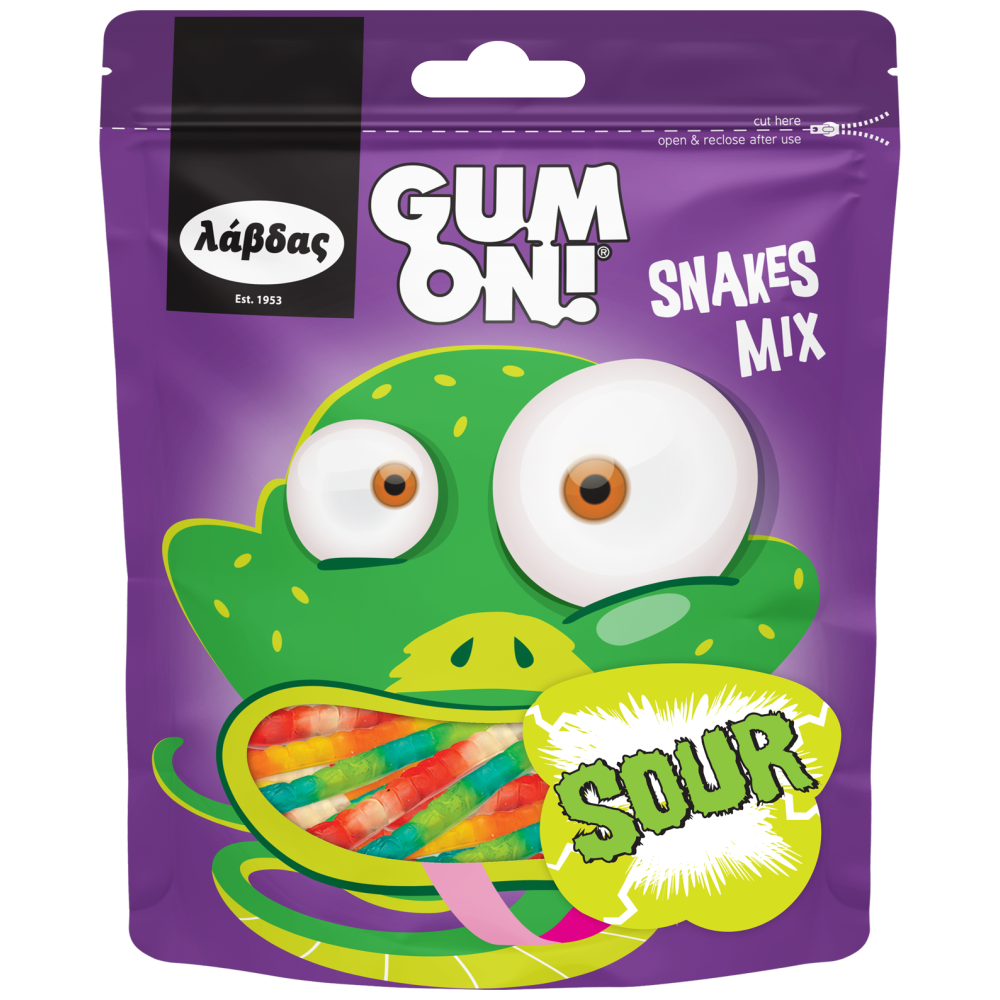 Gum Sour Ζελίνια Φιδάκια Σακούλα 80gr