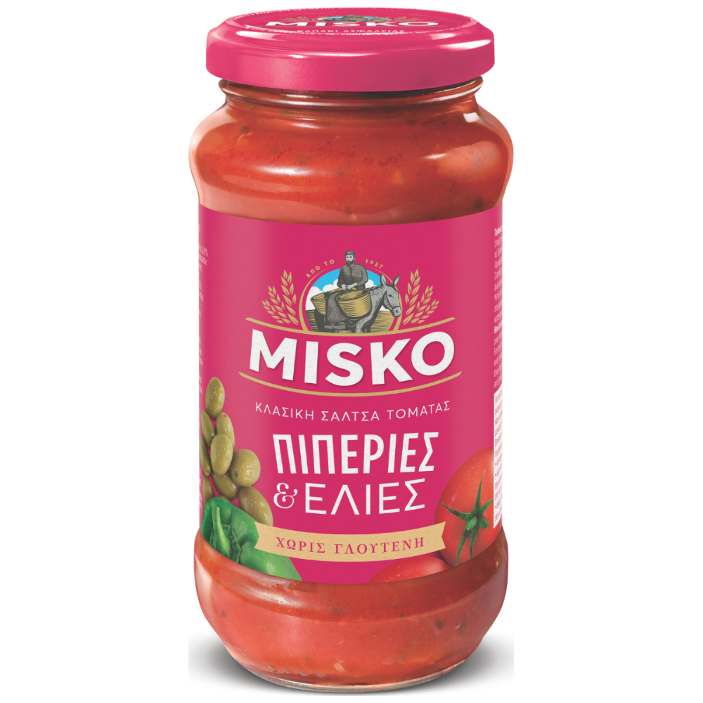 Misko Σάλτσα Πιπεριές & Ελιές 500gr