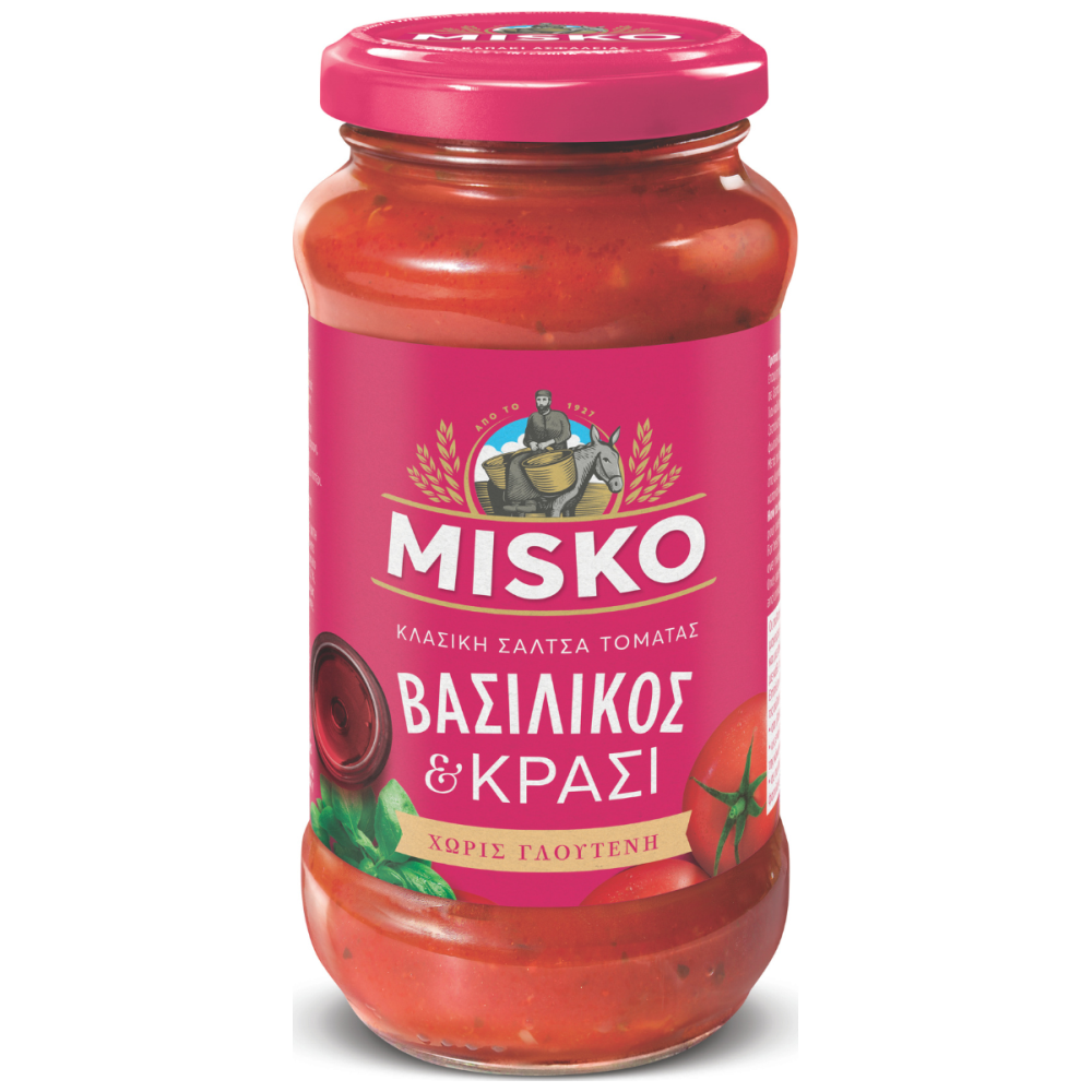 Misko Σάλτσα Βασιλικός & Κρασί 500gr