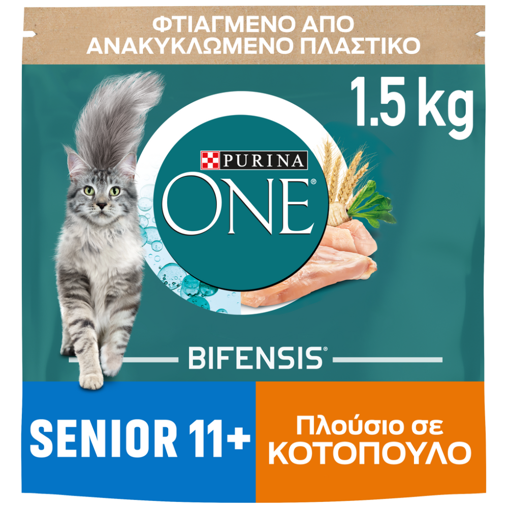 Purina One Τροφή Ξηρή Γάτας 11+ Κοτόπουλο 1,5kg