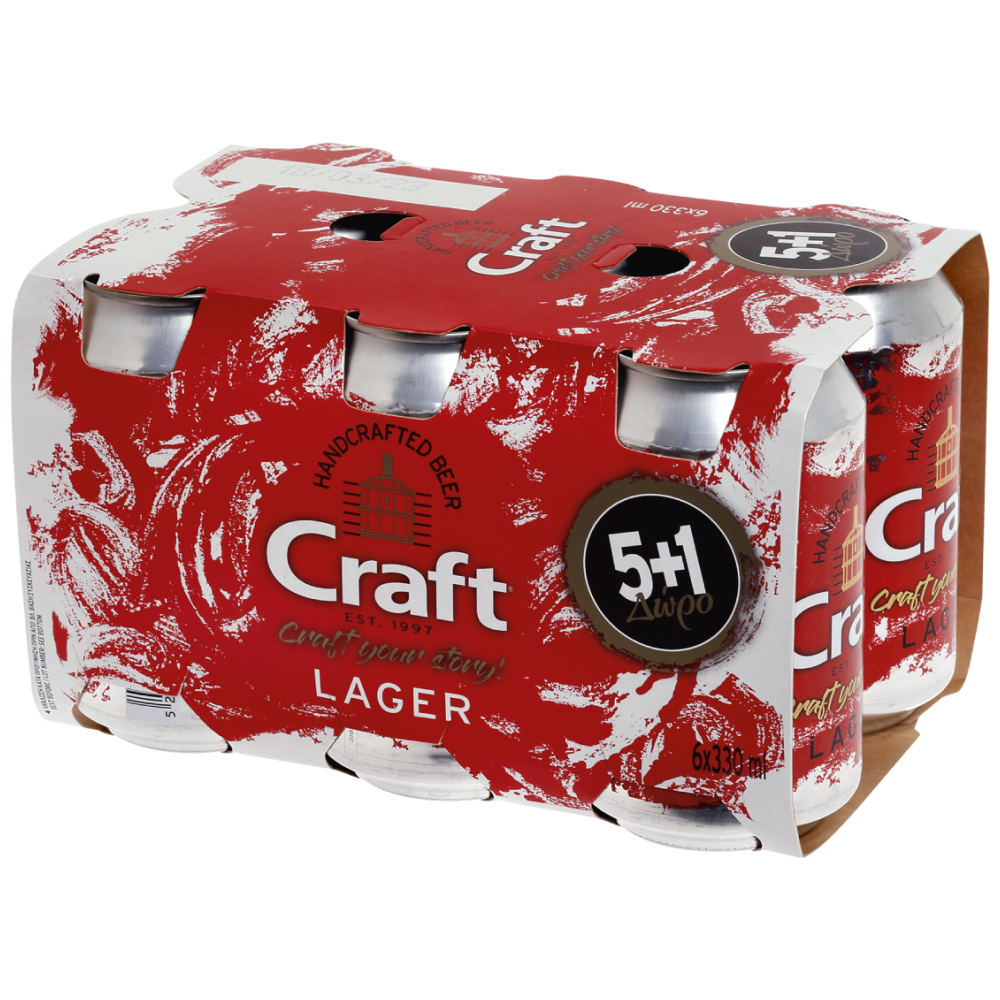 Craft Lager Μπίρα Κουτί 330ml 5+1Δώρο