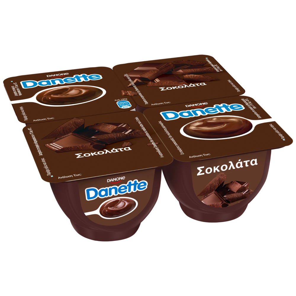 Danette Κρέμα Σοκολάτα 4x125gr