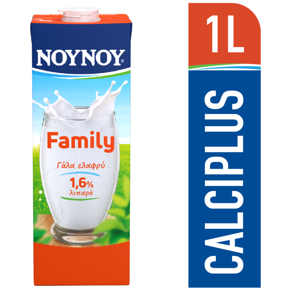 ΝΟΥΝΟΥ Γάλα Calci Plus 1,6 Λιπαρά 1lt