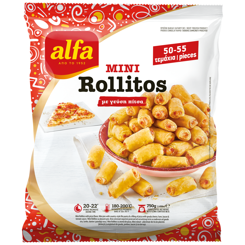 Alfa Mini Rollitos Pizza Κατεψυγμένα 750gr