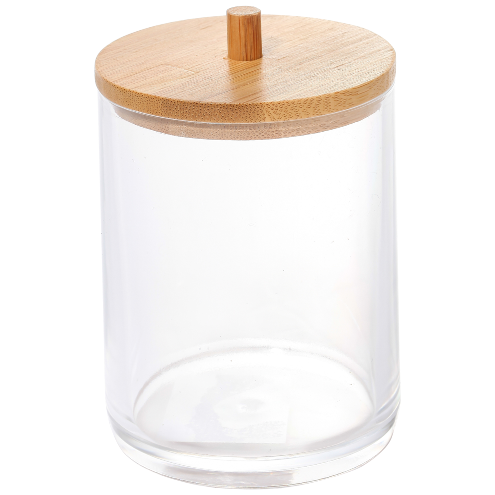 Ηome Comfort Πλαστική Θηκή Στρογγυλή Με Bamboo Καπάκι