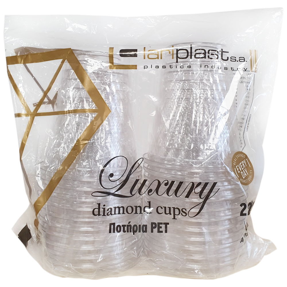 Lariplast Ποτήρι Διαφανές Νερού PET Συσκευασία 24τεμ