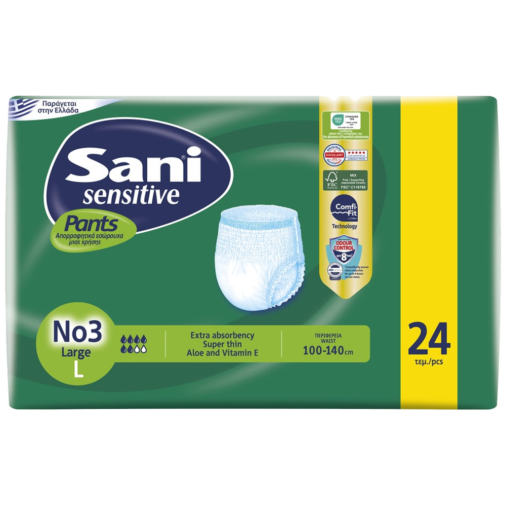 Sani Pants Εσώρουχο Ακράτειας Νο3 Large 24τεμ