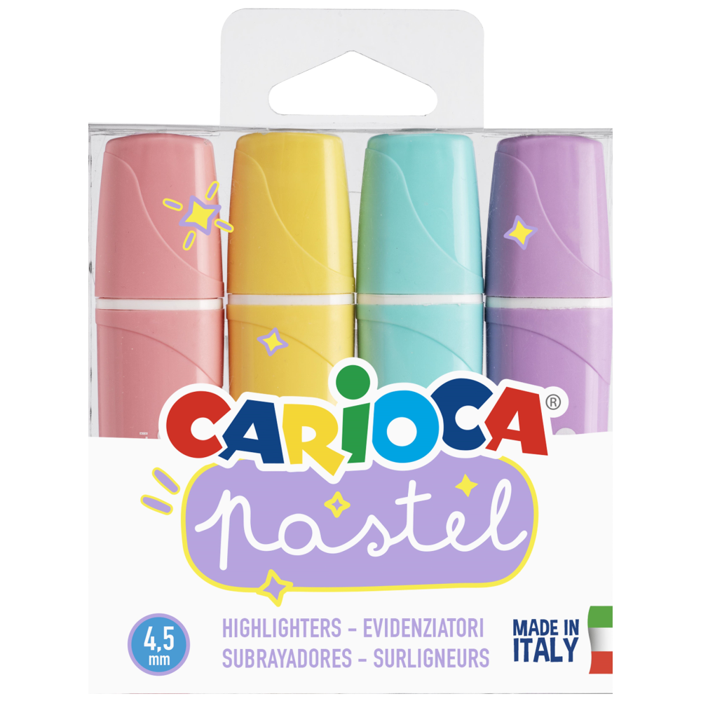 Carioca Pastel Μαρκαδόροι Υπογραμμίσεως 4τεμ