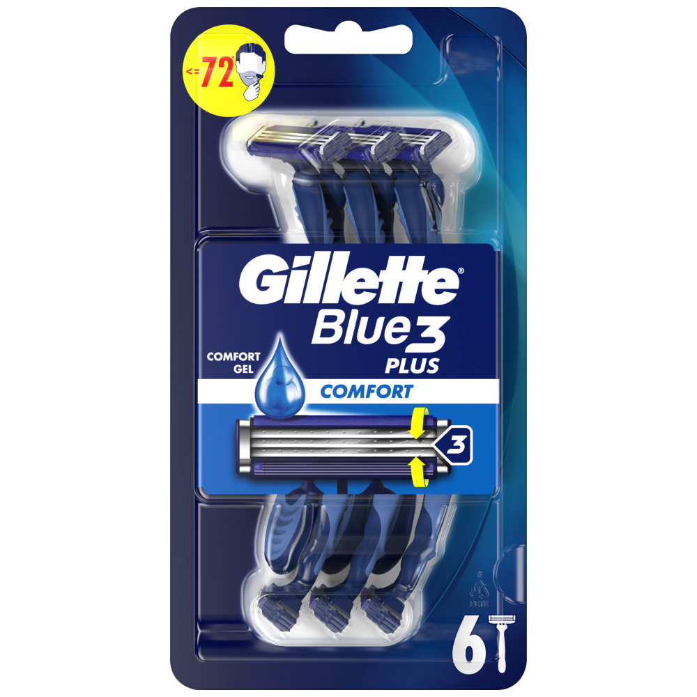 Gillette Blue 3 Plus Comfort Ξυραφάκια Μιας Χρήσης 6τεμ