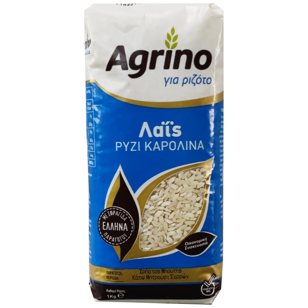 Agrino Ρύζι Λαίς Καρολίνα Για Ριζότο Ελλάδος 1kg