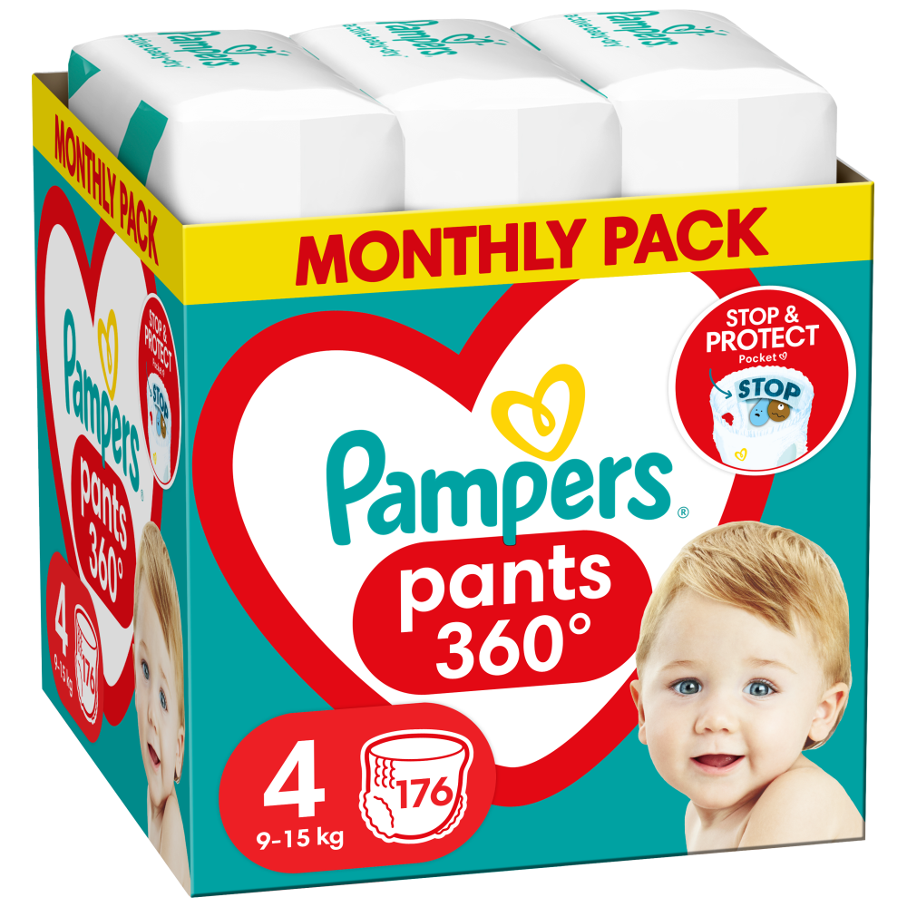 Pampers Πάνες Pants Monthly Pack (176τεμ) Νο 4