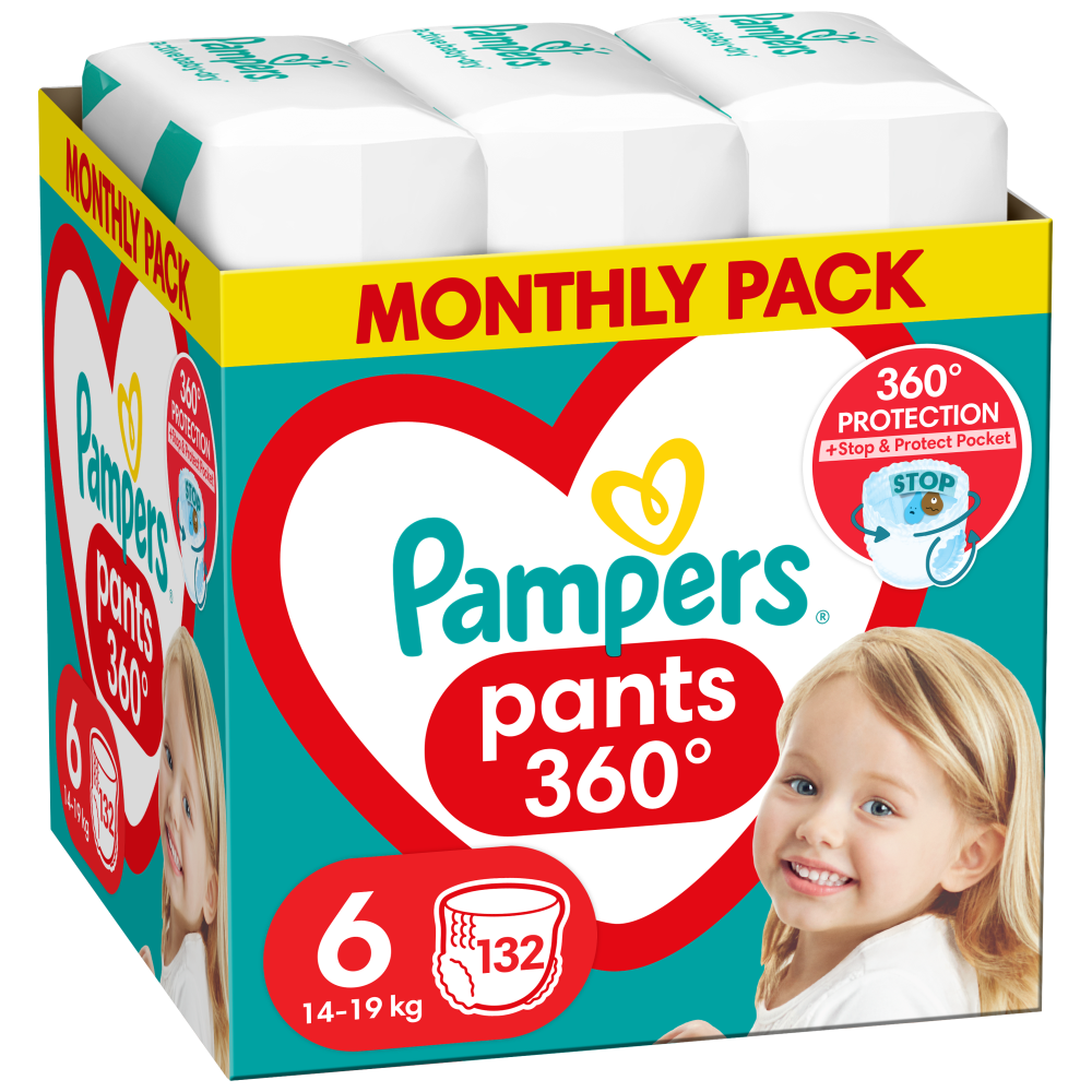 Pampers Πάνες Pants Monthly Pack (132τεμ) Νο 6