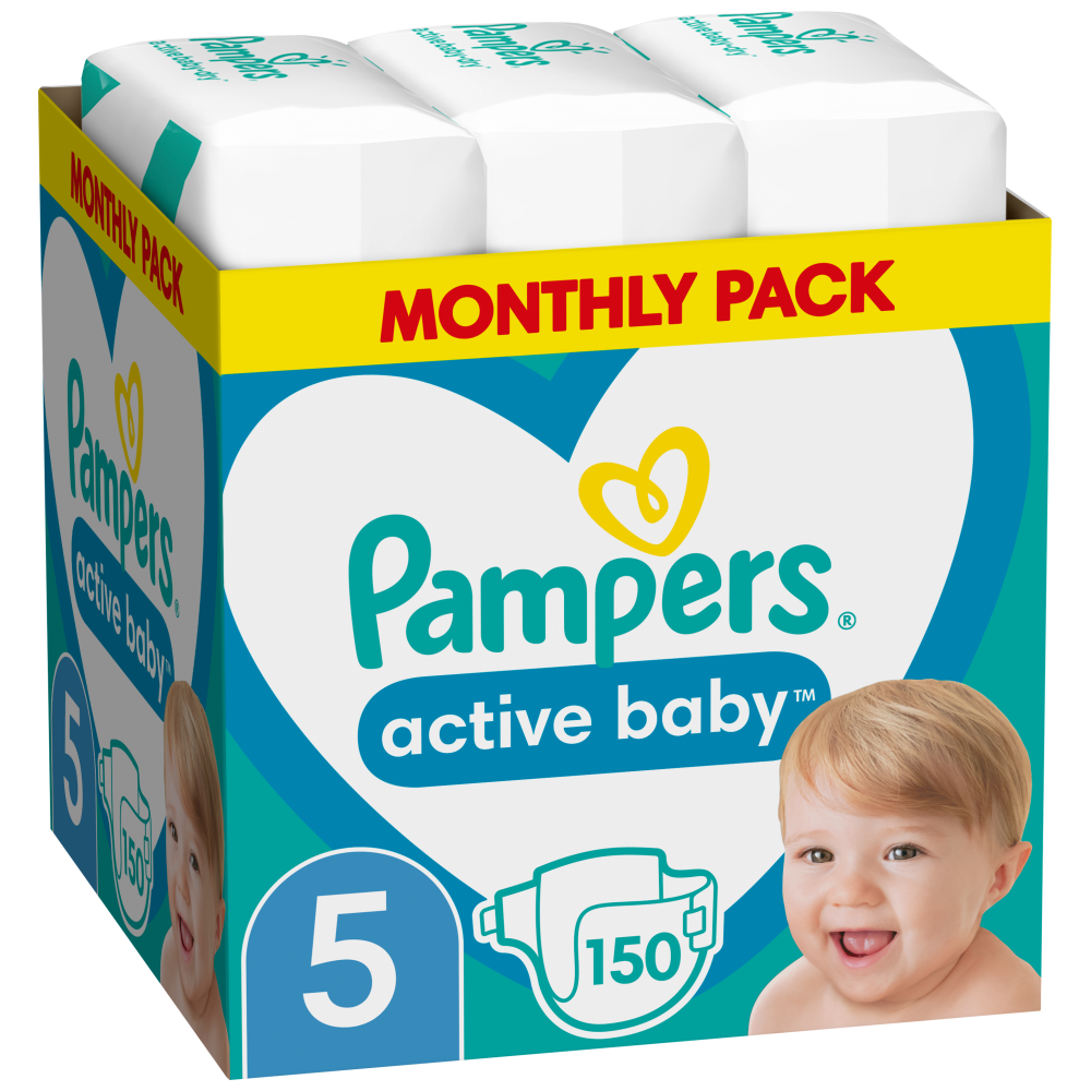 Pampers Πάνες Active Baby Monthly Pack (150τεμ) Νο5