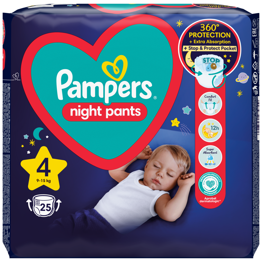 Pampers Πάνες Night Pants (25τεμ) Νο 4