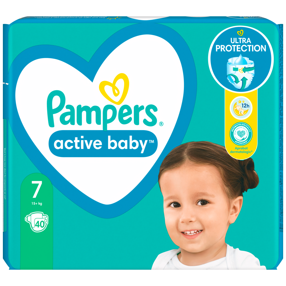 Pampers Πάνες Active Baby Maxi Pack (40τεμ) Νο7