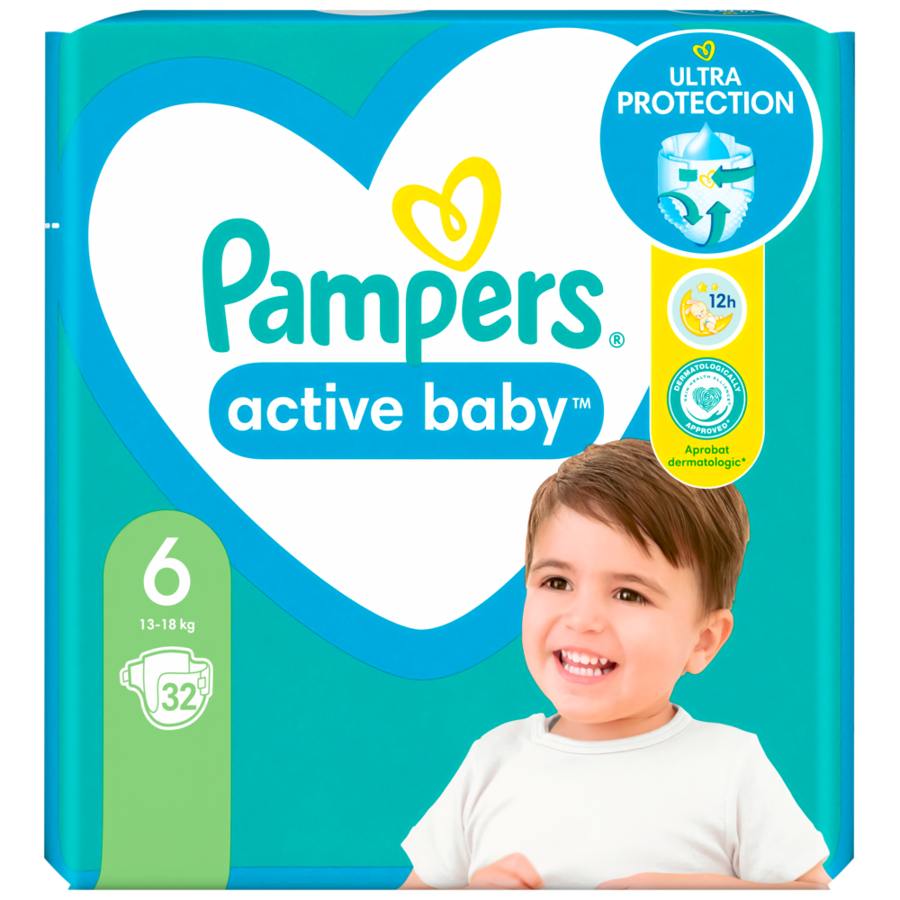 Pampers Active Baby No 6 32τεμ