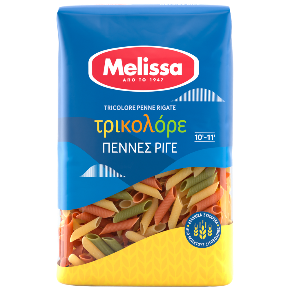 Melissa Πέννες Ριγέ Τρικολόρε 500gr