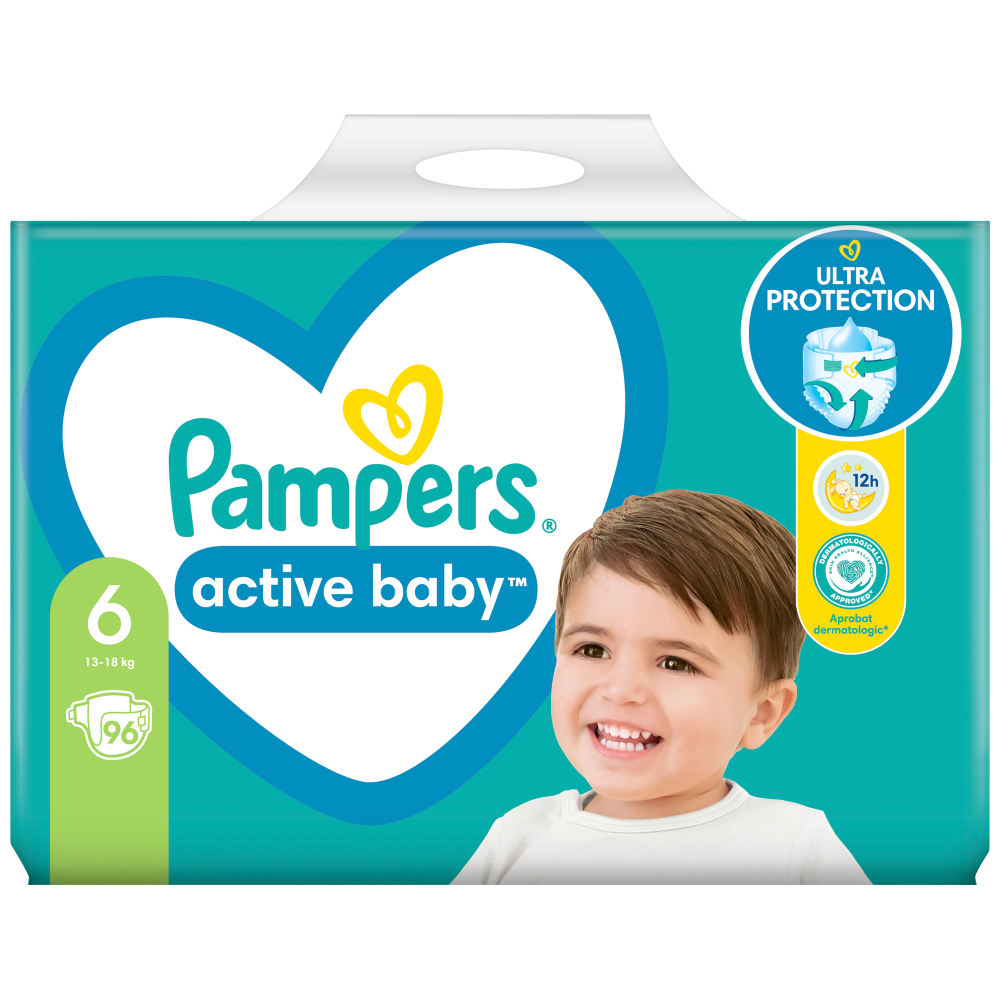 Pampers Πάνες Active Baby Mega Box (96τεμ) Νο6