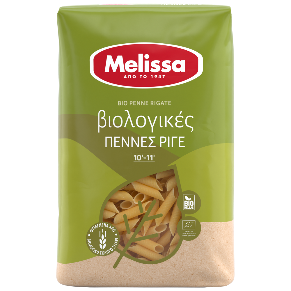 Melissa Πέννες Ριγέ Βιολογικές 500gr