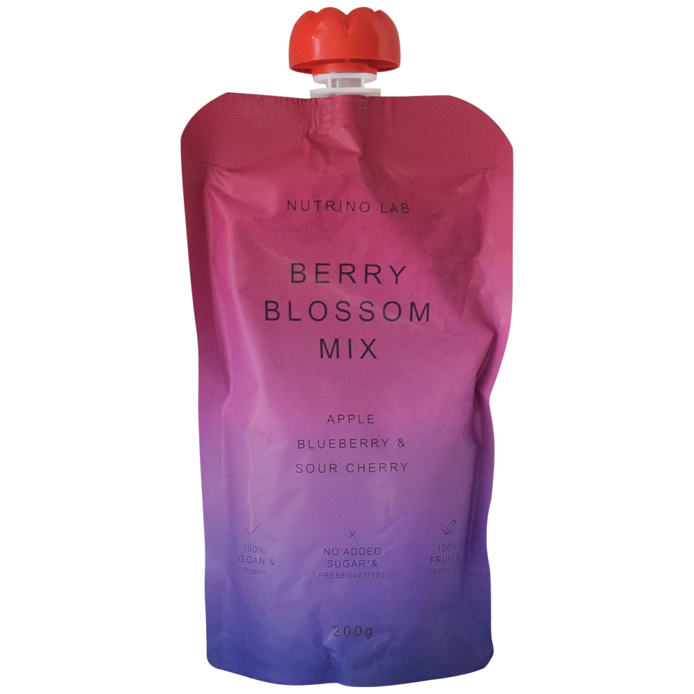 Nutrino Lab Πουρές Berry Blossom Mix Φρούτων Μήλο Μύρτιλο Αγριοκέρασο 200gr