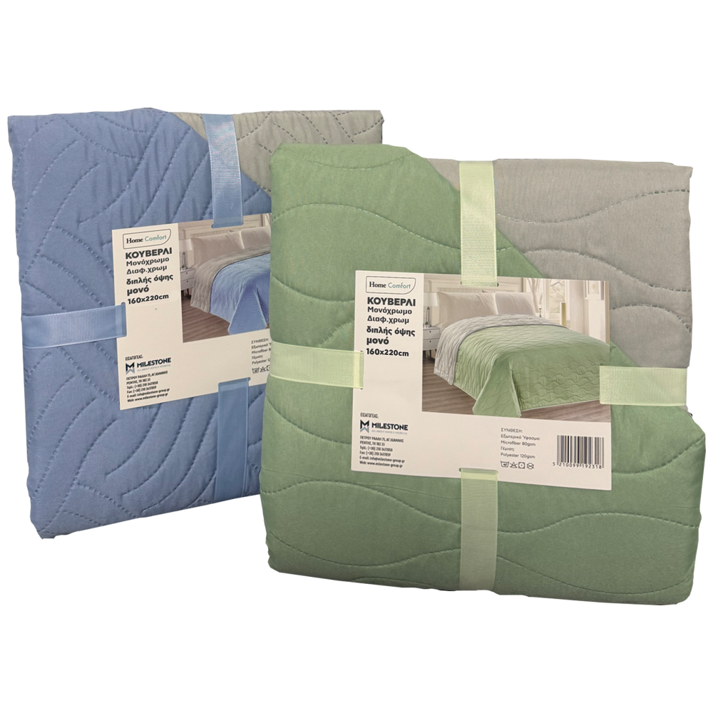 Home Comfort Κουβερλί Μονόχρωμο Διάφορα Χρώματα 1360x220cm