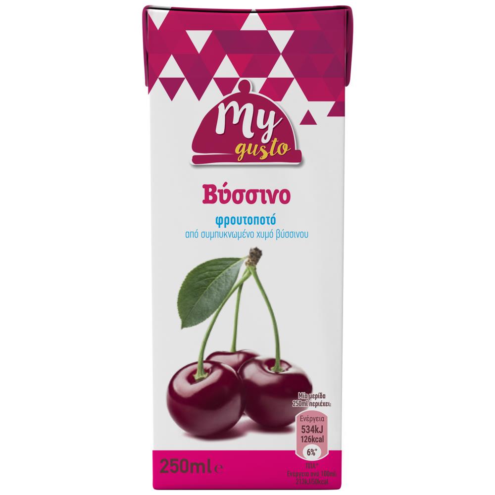 My Gusto Φρουτοποτό Βύσσινο 250ml