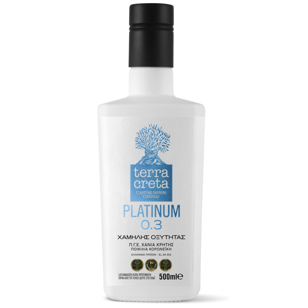 Terra Creta Ελαιόλαδο 0,3 Platinum Γυάλινο 500ml