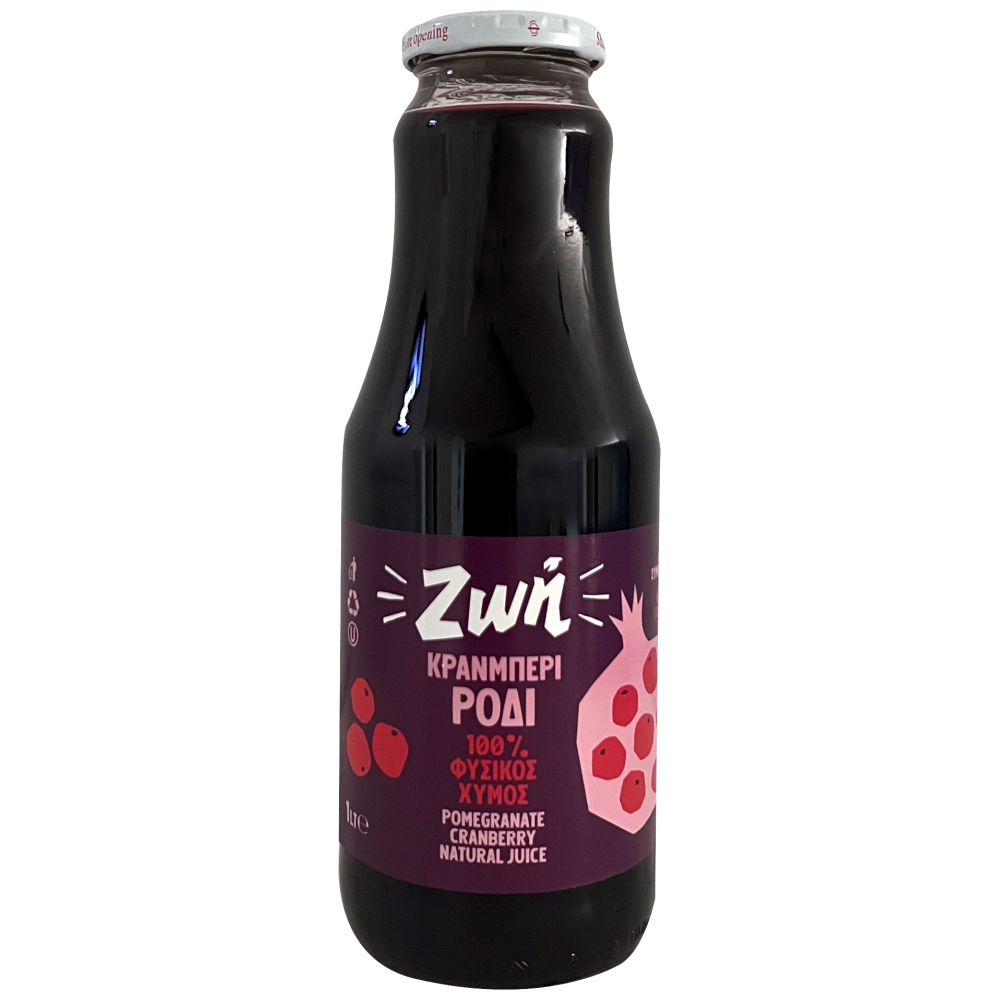 Ζωή Χυμός Ρόδι-Cranberry 1lt