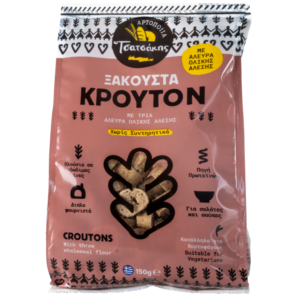 Τσατσάκης Κρουτόν Ολικής Άλεσης 150gr