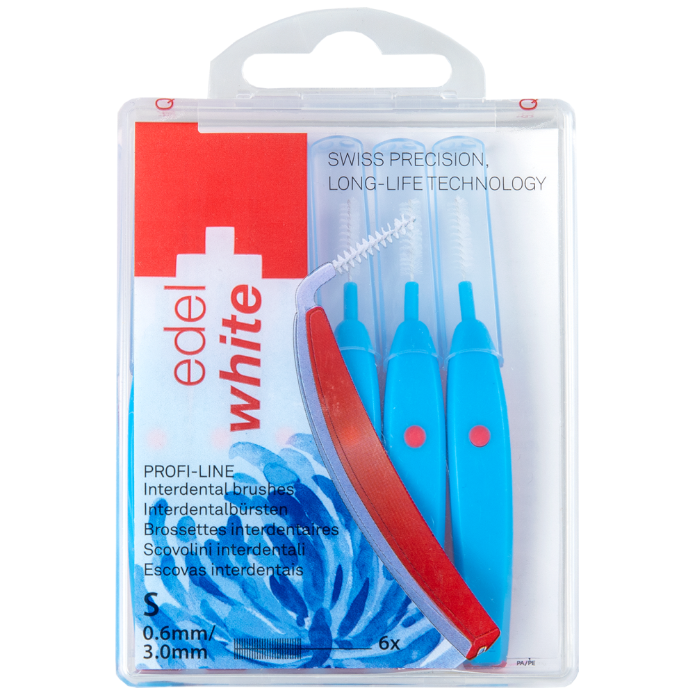 Edel White Professional Βουρτσάκια Μεσοδόντια Μπλε 6τεμ