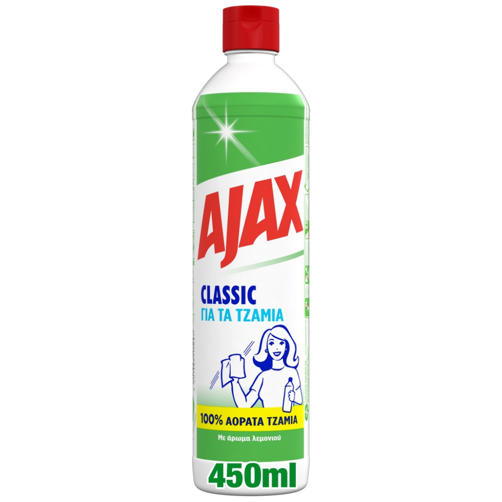 Ajax Classic Λεμόνι Καθαριστικό Τζαμιών 450ml