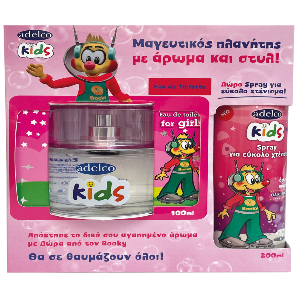 Adelco Kids Κολώνια Κορίτσι 100ml + Σπρέυ για Εύκολο Χτένισμα
