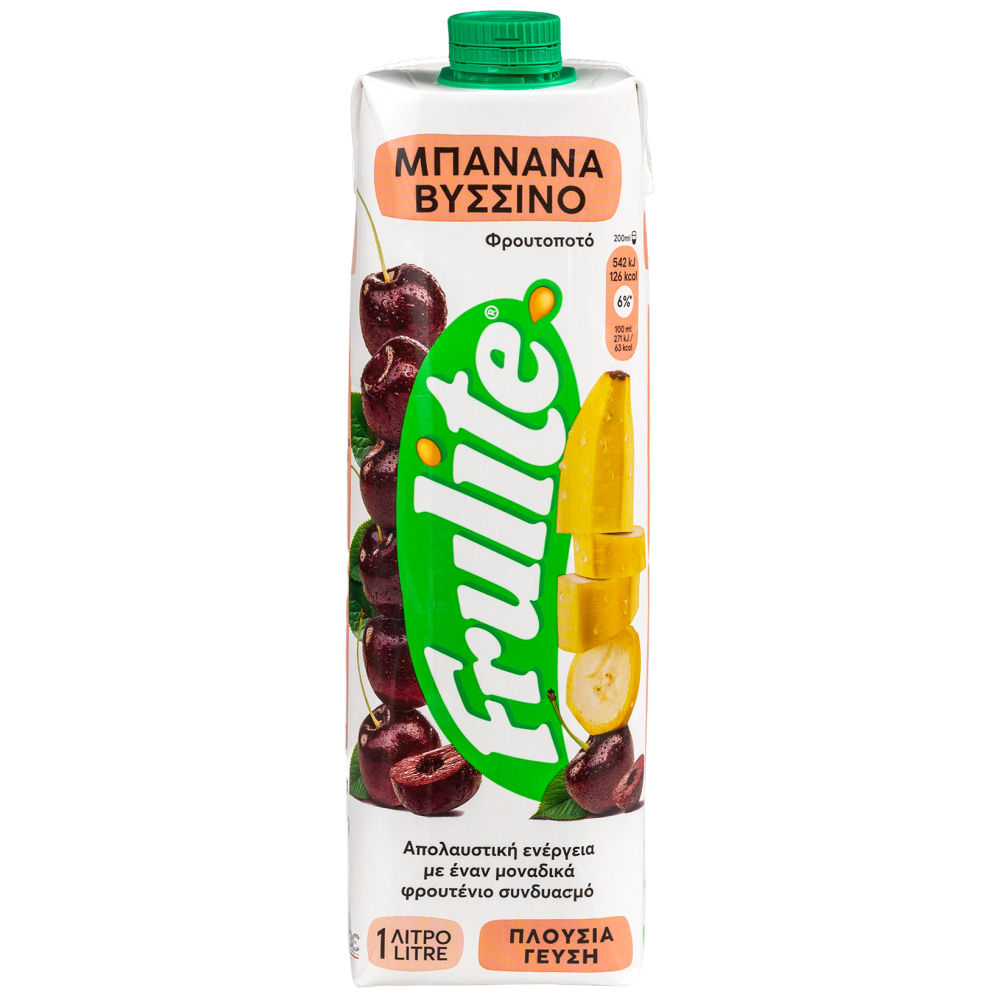 Frulite Φρουτοποτό Μπανάνα Βύσσινο 1lt