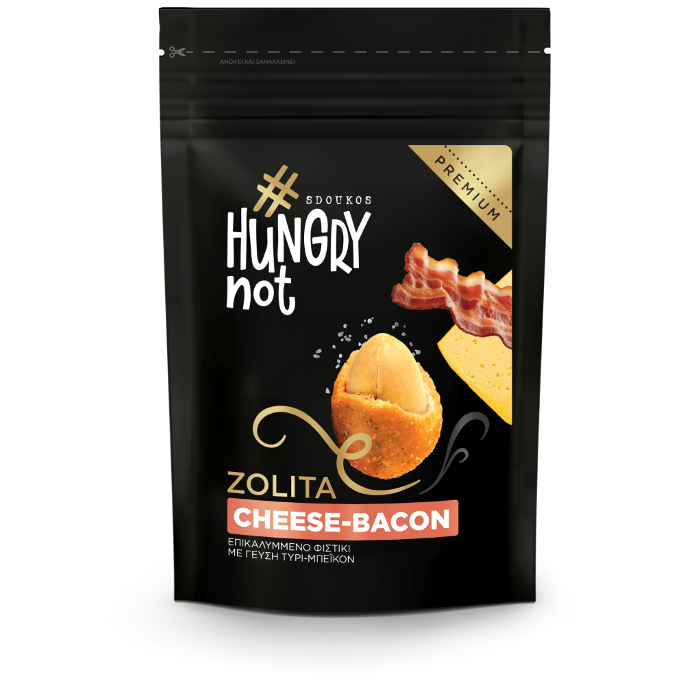 Hungry Not Επικαλυμμένο Φιστίκι Με Γεύση Τυρί-Μπέικον 80gr