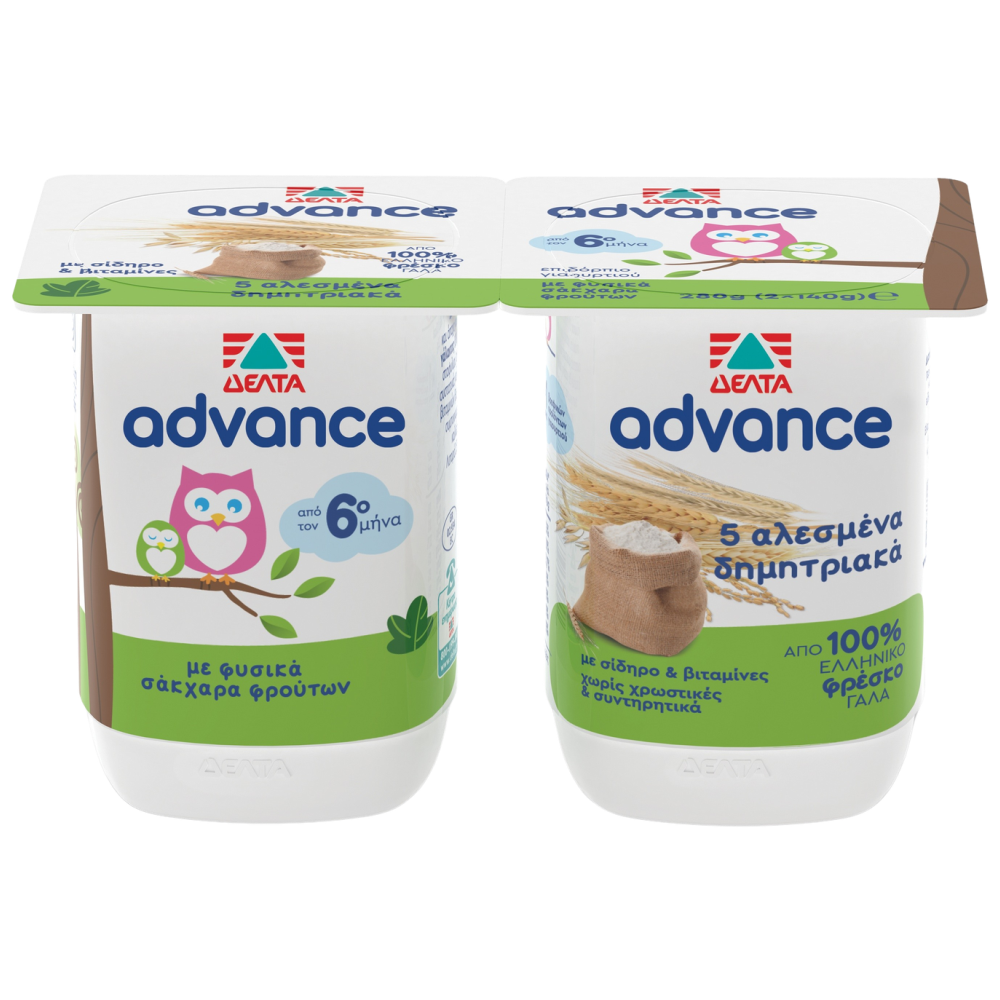 Advance Επιδόρπιο 5 Αλεσμένα Δημητριακά 2x140gr