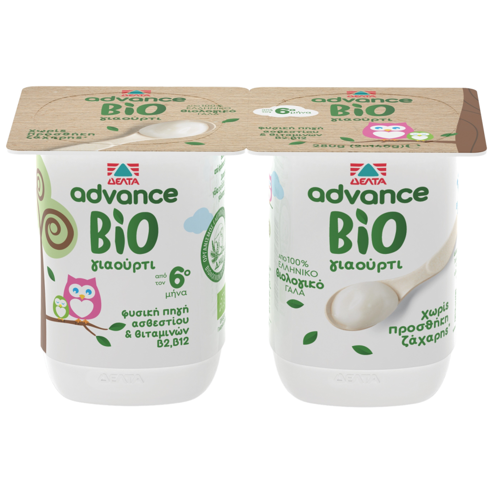 ΔΕΛΤΑ Advance Βιολογικό Γιαούρτι Λευκό 2x140gr