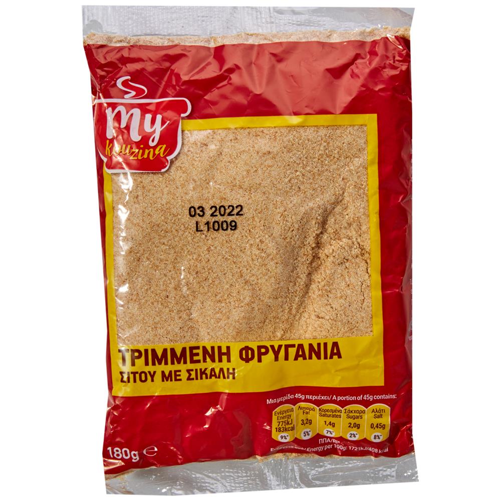My Kouzina Φρυγανιά Τριμμένη Σίτου Με Σίκαλη 180gr
