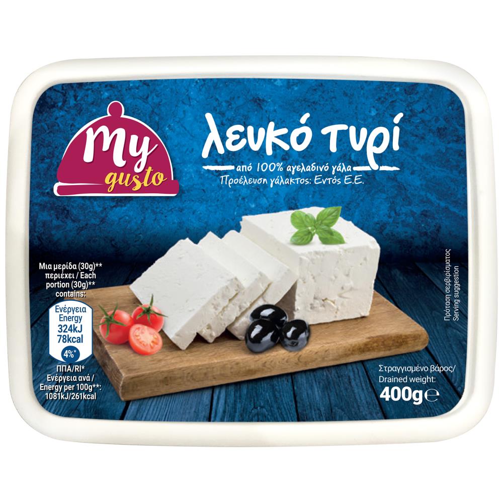 My Gusto Λευκό Τυρί Πλαστικό Δοχείο 400gr