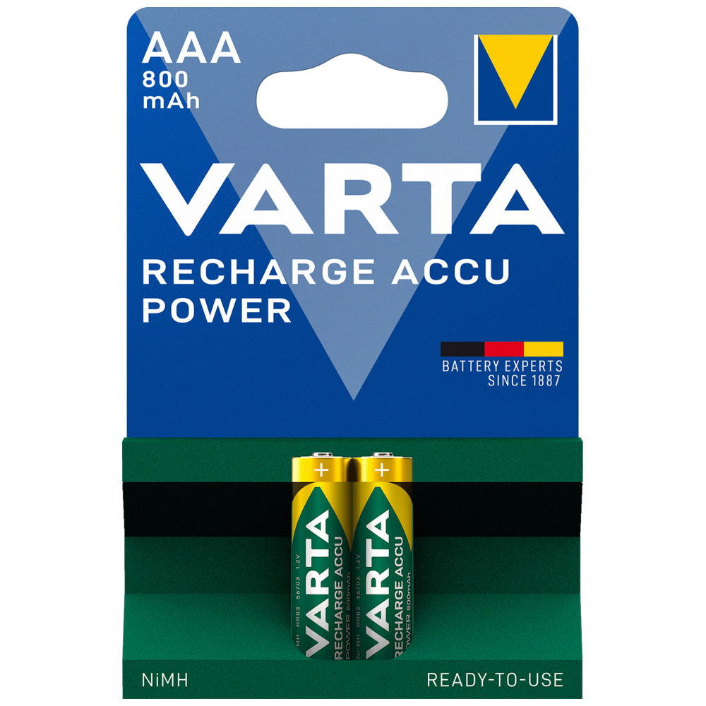 Varta Μπαταρίες Eαπαναφ. ΑΑΑ 800mah 2 τεμάχια