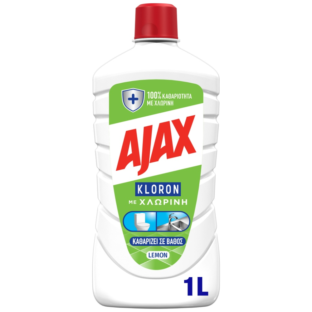 Ajax Υγρό Καθαριστικό Kloron Λεμόνι 1lt