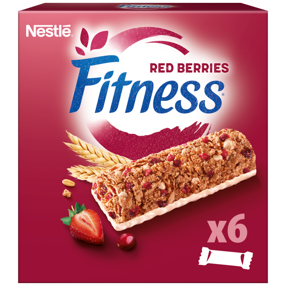 Nestle Fitness Μπάρες Δημητριακών Red Berries 6x23,5gr