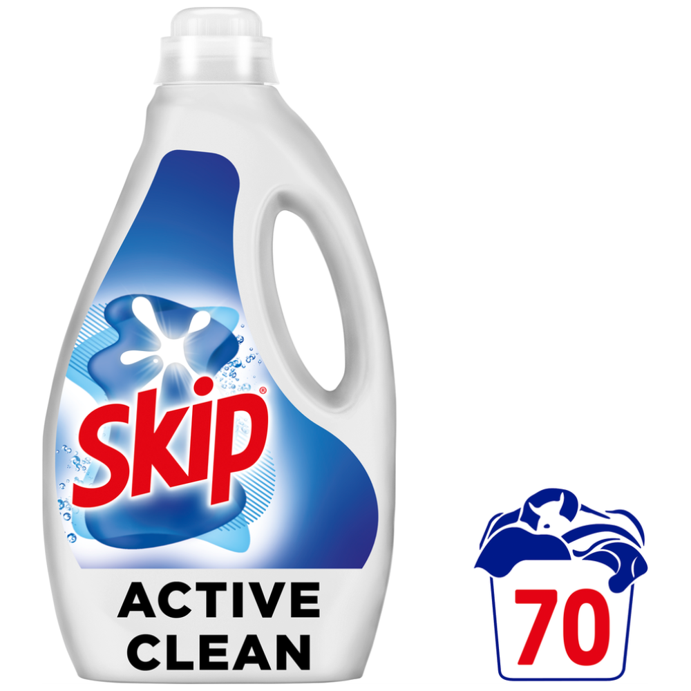 Skip Υγρό Απορρυπαντικό Ρούχων Active Clean 70μεζ. 3,5lt