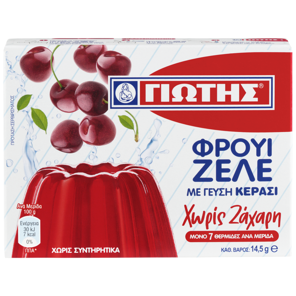 Γιώτης Φρουί Ζελέ Κεράσι Χωρίς Ζάχαρη 14,5gr