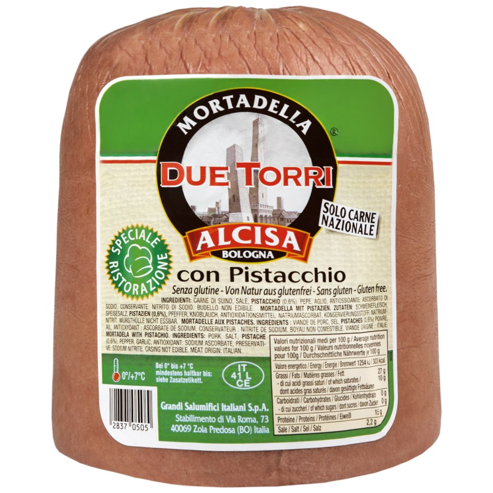 Alcisa Μορταδέλλα Due Torri Φιστίκι Τιμή Κιλού