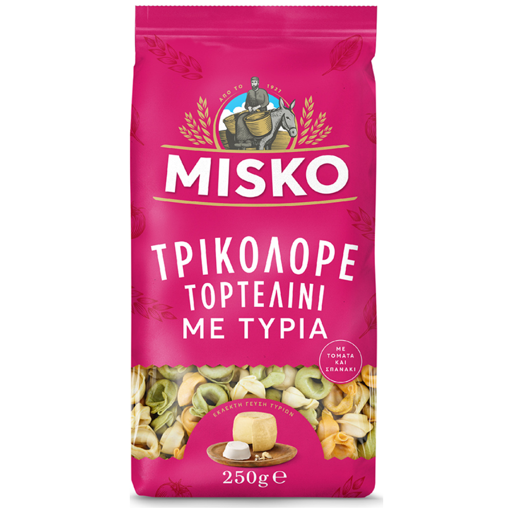 Misko Tortellini Τρικολόρε Με Τυρί 250gr